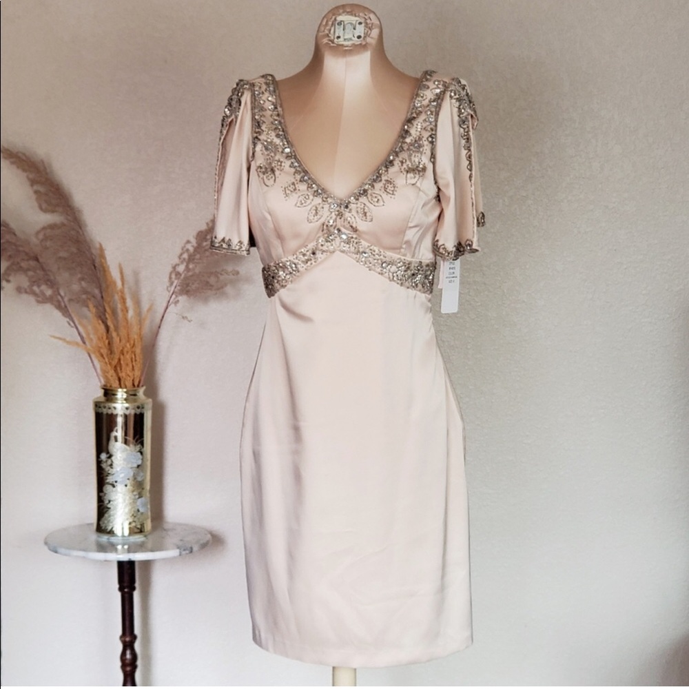 Cream/ivory Beaded Sue Wong Dress- Size 6